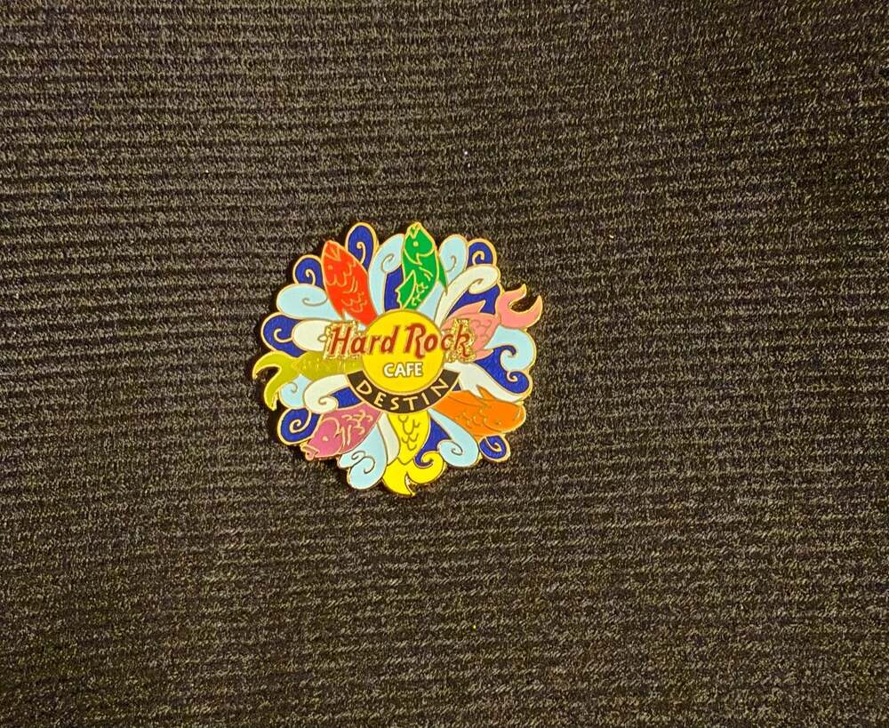 Hard Rock Cafe Destin Fish and Floral Design Collectible Pin
